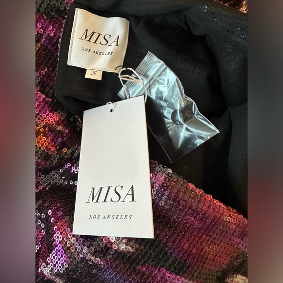 Misa Los Angeles Divia ikat sequins midi dress NWT SIZE SMALL - Picture 6 of 10